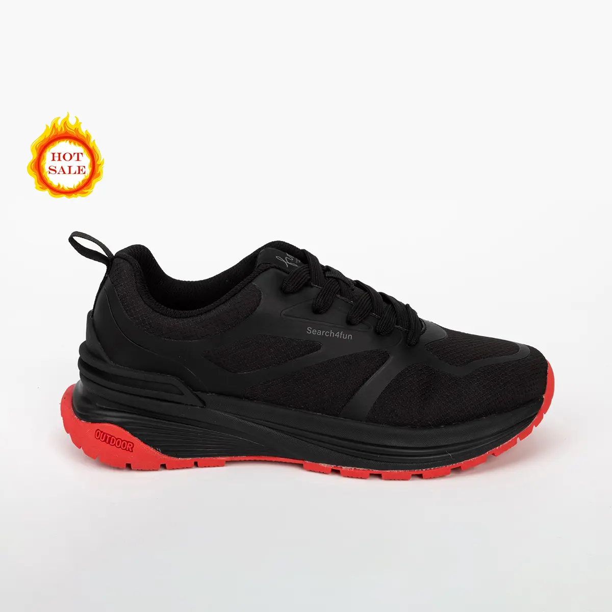 Custom Design Low Top All Black Men Hiking Shoes.jpg