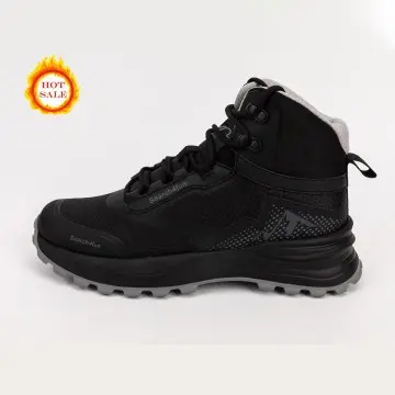 Custom LOGO All Black Fashion High Top Men Hiking Shoes