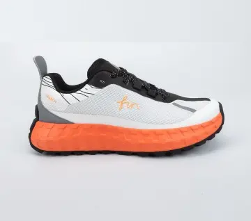 Custom Outdoor Trail Shoes with Lightweight Mesh Upper and Shock-Absorbing Orange EVA Sole