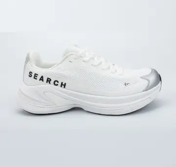 Custom White Athletic Mesh Running Shoes with Enhanced Cushion Sole and Silver Protective Toe