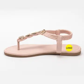 Women's Flat Sandals with Decoration